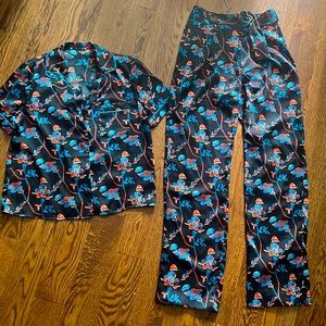 Thakoon Collective Co-Ord Set (Daisy Floral Belted Pants and Button-Up Top)